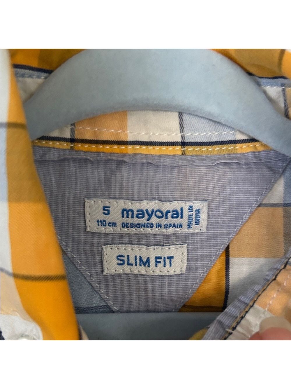 Mayoral Multicolor Plaid Button Down Shirt | Size 5T - Picture 2 of 2
